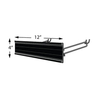 Azar Displays – Porte-affiche prolongé noir pour illustration, 4 x 12 po (600412-BLK)-Métal noir