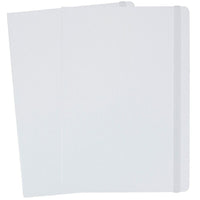 JAM PaperMD – Cahiers de notes à couverture rigide avec fermeture à bande élastique, 5 7/8 x 8 1/2 po, blanc, 2/pqt-Taille : 5 7/8 x 8 1/2 (po)