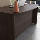 Sauder 59"W La Collection Affirm Bureau Ministre - Finition Noble Elm-Système de gestion des cordons avec deux œillets de bureau