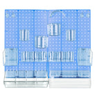 Azar - Kit d'organisateur de mur de panneaux perforés de 24 pièces avec deux panneaux et assortiment accessoire - bleu-Vendu en multiples de: 1