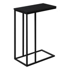 Monarch Specialties - 3761 Table D'Appoint - 25 po H/Noir/Metal Noir-Apportez une touche moderne a votre salon, bureau, chambre familiale ou taniere avec cette table d'appoint en forme de C