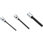 Gray Tools – Douille à tête hexagonale extra longue, à prise 3/8 x 3/8 po, fini chromé-Taille : 3/8 po