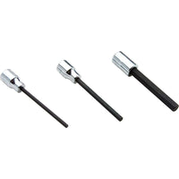 Gray Tools – Douille à tête hexagonale extra longue, à prise 3/8 x 3/8 po, fini chromé-Taille : 3/8 po