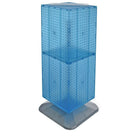 Azar Displays – Présentoir de plancher lesté à panneaux perforés emboîtables sur 4 côtés, bleu, 40 x 14 x 14 po, (701435-BLU)-Pivote sur une base carrée lestée