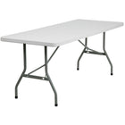 Flash Furniture – Table pliante de 72 po, blanc granite (RB3072)-Table commerciale prête à l'emploi