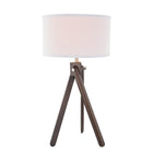 Union & Scale - Essentials - Lampe De Table - Espresso/Blanc-Cable tresse noir avec interrupteur