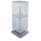 Azar Displays – Présentoir de plancher lesté à panneaux perforés emboîtables sur 4 côtés, transp., 40 x 14 x 14 po, (701435-CLR)-Pivote sur une base carrée lestée