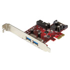 StarTech ® Carte USB 3.0 PCI Express à 4 ports, 2 externes, 2 internes, alimentation SATA-Offre une grande flexibilité de connecter des périphériques USB 3.0 externes et internes et compatible avec UASP