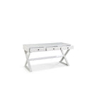 Plata Import - Bureau Bureau Bureau Fait De Frêne StainBureau Placage De Noyer, Blanc-Assemblage partiel requis