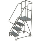 Tri-Arc Manufacturing – Escabeau roulant avec marche supérieure profonde; 40 po haut.; 4 marches; 24 po larg. (KDSR104246-D2)-Nombre de marches : 4