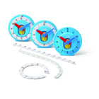 Hand2Mind - Horloge numberline : Ensemble de luxe de 6-apprentissage de l'horloge pour les enfants : Notre ensemble de manipulation des mathématiques du temps révélateur comprend six horloges de ligne de numéro avancées et un guide d'activité.