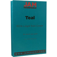 JAM Paper Papier cartonné mat de format légal 8,5 x 14 po, 100 lb, turquoise, 50/paquet (16729449)-Couleur : Bleu sarcelle