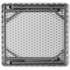 Flash Furniture - Table de jeu pliante blanche granite et carrée de 34,5 po avec surface de jeu verte-Quatre porte-gobelets