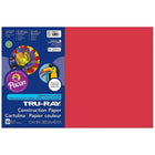 Papier de construction Pacon Tru-Ray, 12" x 18", rouge des fêtes, 250 feuilles-Papier au sulfite épais de 76 lb, 100 % teint en cuve avec des fibres plus longues et plus résistantes.