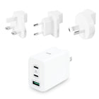 LOGiiX - Kit de voyage Power Plus 65 XL - Blanc-Chargeur multiport 65 W avec prises de voyage amovibles