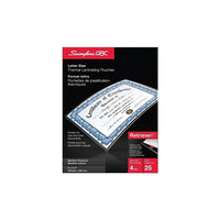 Swingline - Pochette de plastification thermique RetrieveIt - 9 po x 11-1/2 po - 4 mil - lettre - paquet de 25-Format lettre
