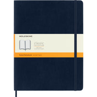 Moleskine - Carnet Classic Format Xl À Pages Lignées - Couverture Souple - 7,5 po x 10 po - Bleu Saphir-X Grande