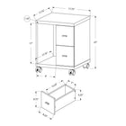 Monarch Specialties - 7056 Credence 2 Tiroirs - Taupe Fonce-Dimensions : 19 long. x 18 larg. x 23 haut. (po)