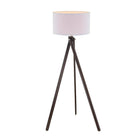 Union & Scale - Essentials - Lampadaire - 57.5 po-Abat-jour en lin blanc