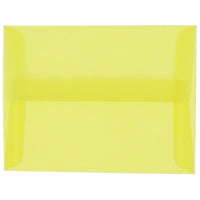 JAM Paper Enveloppes translucides A1, jaune primaire, 50/paquet-Enveloppes en papier translucide jaune primaire
