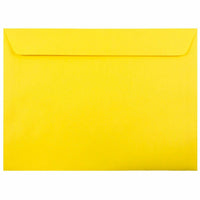 JAM Paper - Enveloppes Colourées pour catalogue de livrets 9 x 12 - Jaune recyclé - Paquet de 100-Enveloppe jaune