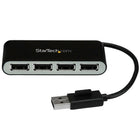 StarTech ® Concentrateur USB 2.0 portable à 4 ports avec câble intégré (ST4200MINI2)-Boîtier compact et léger à faible encombrement idéal pour le voyage ou le placement sur votre bureau