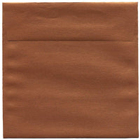 JAM Paper Enveloppes carrées Stardream à fini métallisé, cuivre, 6,5 po, 50/paquet-Enveloppes cuivrées Stardream à effet métallisé