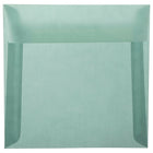 JAM Paper Enveloppes translucides, 6,5 x 6,5 po, bleu océan, 250/paquet-Enveloppes translucides en papier bleu océan
