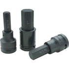 Gray Tools – Douilles à choc à tête hexagonale de 17 mm x 3/4 po, longueur standard, noir-Taille : 17 mm