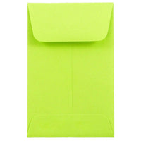 JAM Paper - Enveloppes pour pièces de monnaie n° 1, 2,25 po x 3,5 po, vert lime recyclé, paq./100-Papier vert lime 24 lb de qualité supérieure