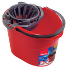 Vileda Seau QuickWring et essoreur-Seau à forme ovale graduée pouvant contenir jusqu'à 10 litres d'eau