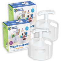 Learning Resources - Create-A-Space™ Mini-Center Blanc, Pack de 2-Organisez vos petits espaces avec cette version compacte de notre organisateur populaire !
