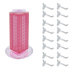 Azar - Tour de cheville interlock avec base et crochets tournants - 4 po x 4 po x 12 po - rose-Vendu en multiples de: 1