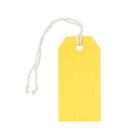 Jam Paper - Étiquettes Cadeaux avec Cordon - Petit - 3 1/4 po x 1 5/8 po - Jaune - 100 Pack-Étiquettes cadeaux jaunes