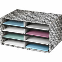 Fellowes - Bankers Box Trieurs de documents - Brocade, Lettre, blanc/noir-Permet d’organiser le courrier, les formulaires, les fiches produits ou tout autre document au format lettre