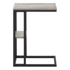 Monarch Specialties - 3671 Table D'Appoint - 25 po H/Gris/Metal Noir-Dimensions du produit: 18,25 pouces L x 10,25 pouces P x 25,25 pouces H