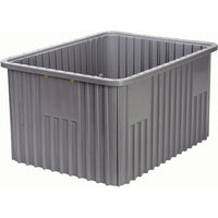 Quantum Storage Systems - Contenants Divider Box Plastique, 22,5po La X 17,5po P X 6po H, Gris, paquet de 2-Couleur Gris