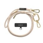 SwitchEasy - MagEasy Carte à sangle avec tour de cou amovible et lanière de téléphone - Sangle de 6 mm - Beige-Pas besoin de compromis entre forme et fonction
