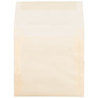 JAM Paper Enveloppes translucides carrées de 5,5 x 5,5 po, Ocre printanière, 50/paquet-Intérieur vierge où écrire un mot personnalisé
