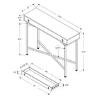 Monarch Specialties - 3453 Table D'Appoint - 42 po L/Faux Bois Brun/Console Noir-Dimensions du produit: 42,5 po L x 12 po P x 32,5 po H