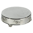 Elegance – Plateau rond plaqué argent de 14 po-Fait de superbe matériau plaqué argent