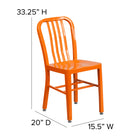 Chaise pour l’intérieur et l’extérieur, métal, orange (CH-61200-18-OR-GG)-8