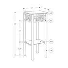 Monarch Specialties - 3078 Table D'Appoint - Metal Noir Avec Verre Trempe-Conçu pour être utilisé à intérieur
