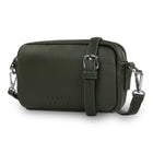 Bugatti - Femme Opera Sac bandouliere, Vert Fonce-Vert Fonce/Cuir vegetalien