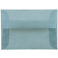 JAM Paper Enveloppes translucides A1, bleu océan, 50/paquet-Enveloppes translucides en papier bleu océan