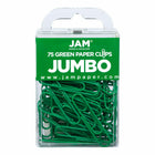 JAM PAPER - Trombone Geant Colore 2", Vert, 3 Paquets de 75-La couleur verte