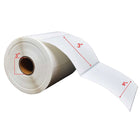 Premium Tape - 4 x 3 po (102 mm x 76 mm) Étiquettes Thermiques Directes - Noyau de 3 po (76 mm) - Paquet de 4-Blanc
