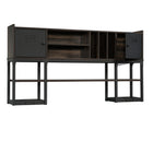 Sauder - La Collection Foundry Road Surmeuble - Finition Carbon Oak-Rayonnage ouvert avec quatre etageres reglables pour des options flexibles.