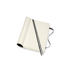 Moleskine - Carnet de la collection Classic Expanded, grand, uni, noir, couverture souple (QP618EXP)-La reliure collée se pose à plat
