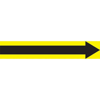 Accuform Signs - Étiquettes Autocollantes Pour Tuyaux, 8 L X 1-1/2 H, Dia Du Tuyau 1-1/2po - 2po, Noir Sur Jaune, paquet de 4-Couleurs Noir sur jaune